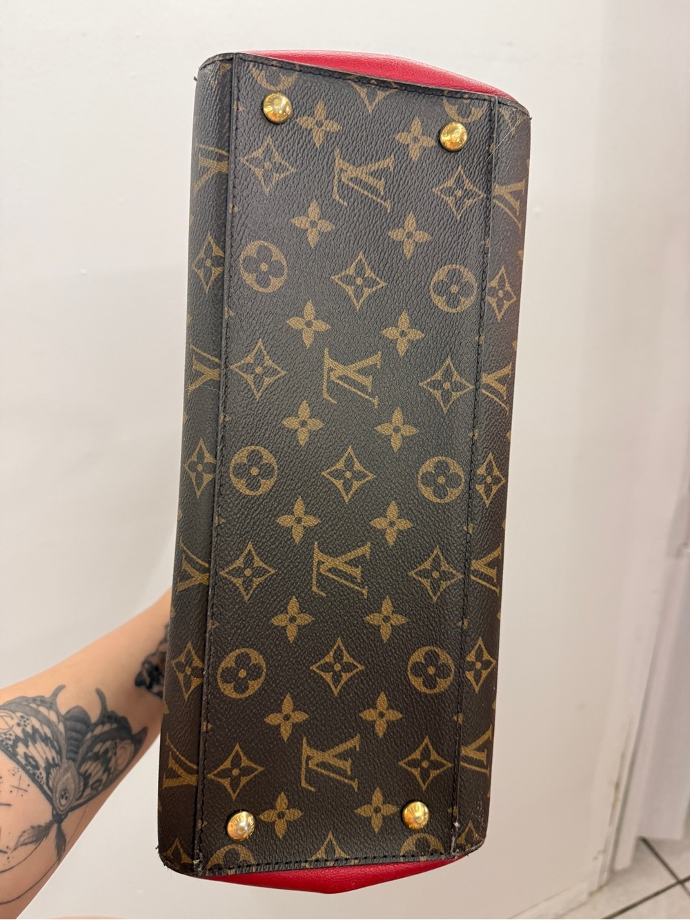 Louis Vuitton Florine Bag 2way Handbag LV Monogram with Red - Picture 7 of 17